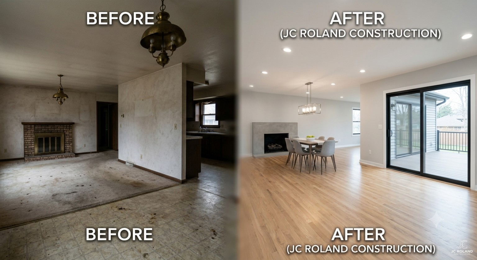 Living and dining remodel